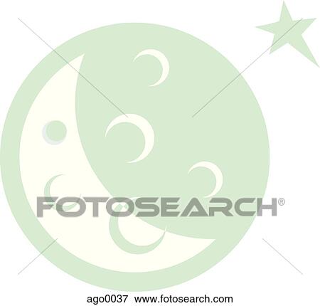 An illustration of a moon View Large Illustration Stock Illustration - An illustration of a moon. Fotosearch