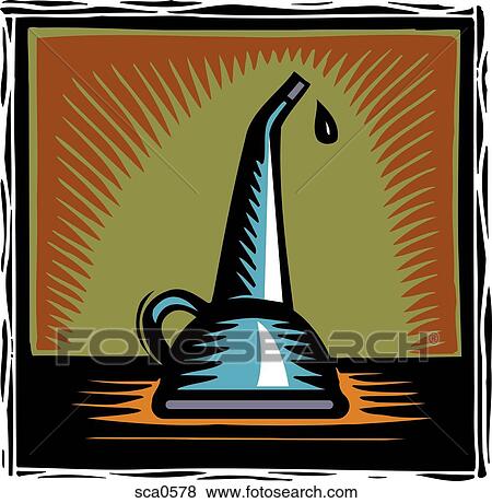 An oil can dripping oil View Large Illustration Stock Illustration - An oil can dripping oil. Fotosearch