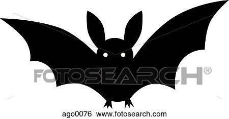 Stock Illustration - Black and white drawing of a bat. Fotosearch