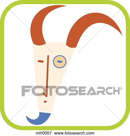 Capricorn icon with a green border View Large Illustration Stock Illustration - Capricorn icon with a green border. Fotosearch
