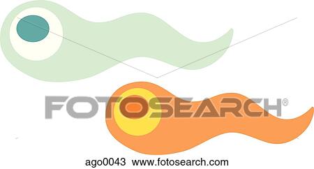 Cartoon drawing of green and orange shapes View Large Illustration Drawing - Cartoon drawing of green and orange shapes. Fotosearch