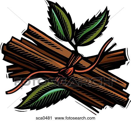 Cinnamon sticks tied together View Large Illustration Clip Art - Cinnamon sticks tied together. Fotosearch