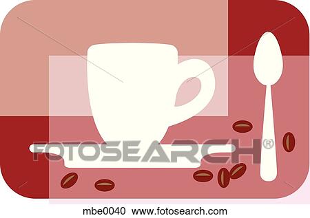 Coffee with a spoon View Large Illustration Clipart - Coffee with a spoon. Fotosearch