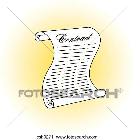 Clip Art - Contract. Fotosearch