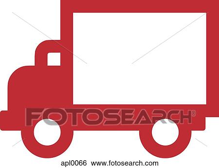 Stock Illustration - Drawing of a delivery truck. Fotosearch