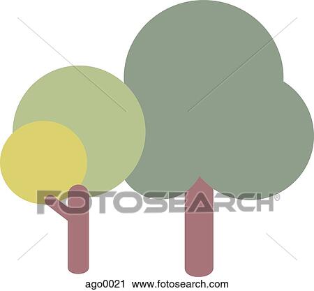 Drawing of a pair of trees View Large Illustration Clip Art - Drawing of a pair of trees. Fotosearch