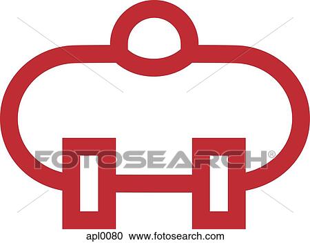 Clipart - Drawing of a propane tank. Fotosearch
