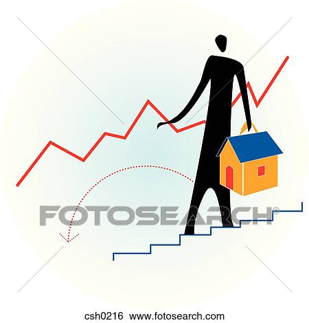 Falling house prices View Large Illustration Stock Illustration - Falling house prices. Fotosearch