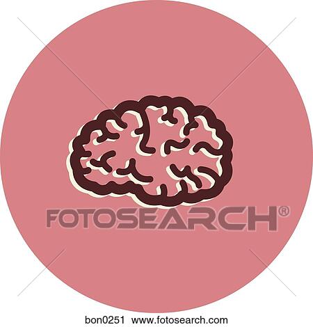 Illustration of a brain on a pink background View Large Illustration Clip Art - Illustration of a brain on a pink background. Fotosearch