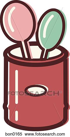 Illustration of a canister holding mixing spoons View Large Illustration Stock Illustration - Illustration of a canister holding mixing spoons. Fotosearch