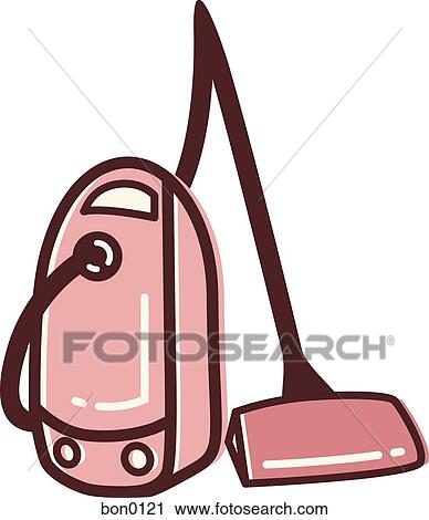 Clip Art - Illustration of a canister vacuum. Fotosearch