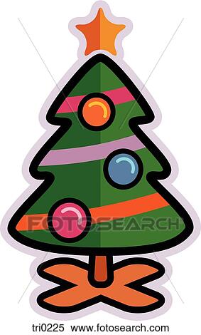 Illustration of a christmas tree with a star on top View Large Illustration Stock Illustration - Illustration of a christmas tree with a star on top. Fotosearch