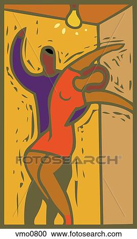 Clipart - Illustration of a couple dancing. Fotosearch