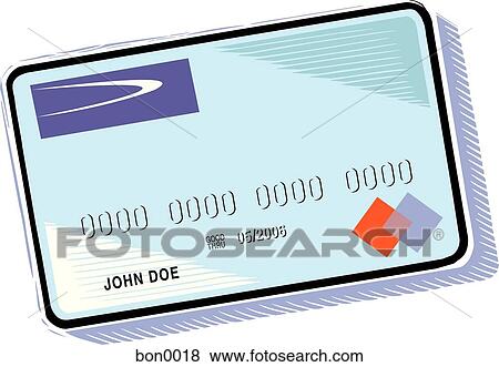 Illustration of a credit card View Large Illustration Stock Illustration - Illustration of a credit card. Fotosearch