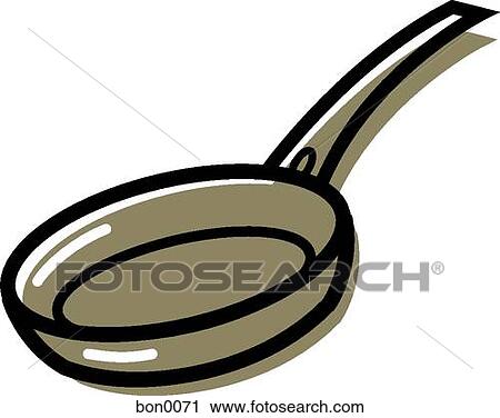 Clip Art - Illustration of a frying pan. Fotosearch