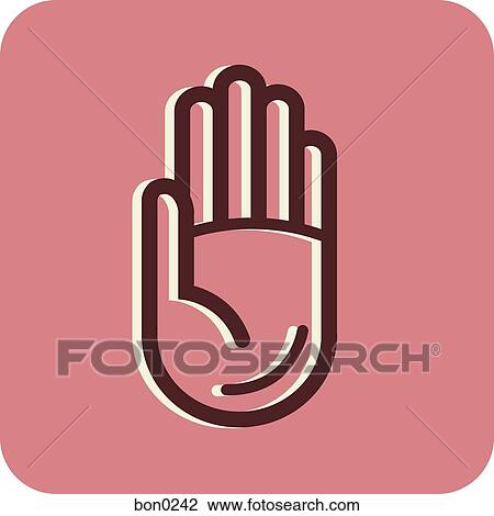 Illustration of a hand on a pink background View Large Illustration Drawing - Illustration of a hand on a pink background. Fotosearch