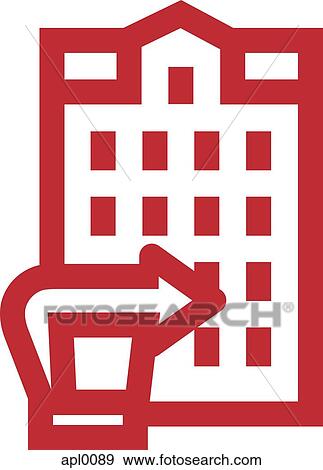 Stock Illustration - Illustration of a highrise building. Fotosearch