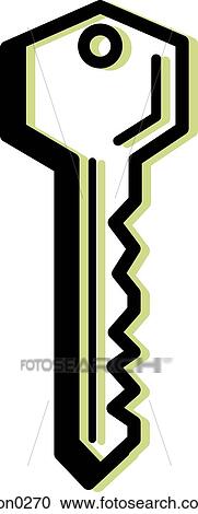 Illustration of a key View Large Illustration Clipart - Illustration of a key. Fotosearch