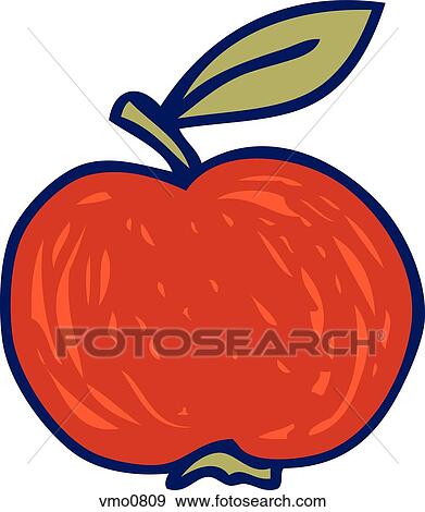 Illustration of a mcintosh apple View Large Illustration Stock Illustration - Illustration of a mcintosh apple. Fotosearch