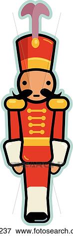 Illustration of a nutcracker wearing a red uniform View Large Illustration Stock Illustration - Illustration of a nutcracker wearing a red uniform. Fotosearch