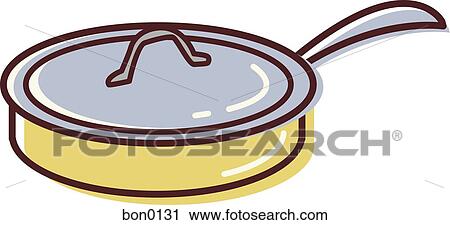 Illustration of a pan with a lid View Large Illustration Clip Art - Illustration of a pan with a lid. Fotosearch