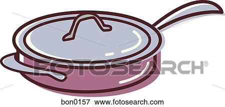 Illustration of a pan with a lid View Large Illustration Stock Illustration - Illustration of a pan with a lid. Fotosearch