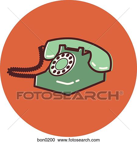 Illustration of a phone on an orange background View Large Illustration Clipart - Illustration of a phone on an orange background. Fotosearch