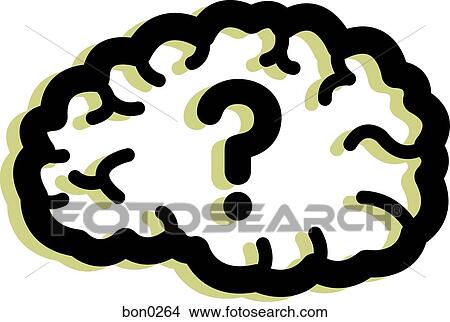 Illustration of a question mark in a brain View Large Illustration Stock Illustration - Illustration of a question mark in a brain. Fotosearch