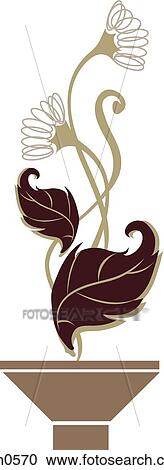 Illustration of a vase of flowers View Large Illustration Clipart - Illustration of a vase of flowers. Fotosearch