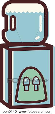 Clipart - Illustration of a water cooler. Fotosearch