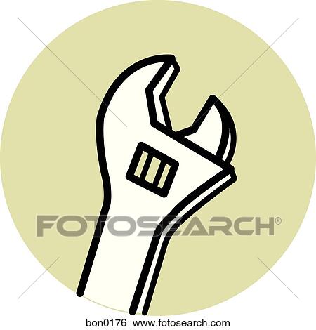 Illustration of a wrench View Large Illustration Stock Illustration - Illustration of a wrench. Fotosearch