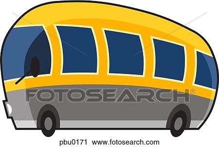 Illustration of a yellow bus View Large Illustration Clip Art - Illustration of a yellow bus. Fotosearch