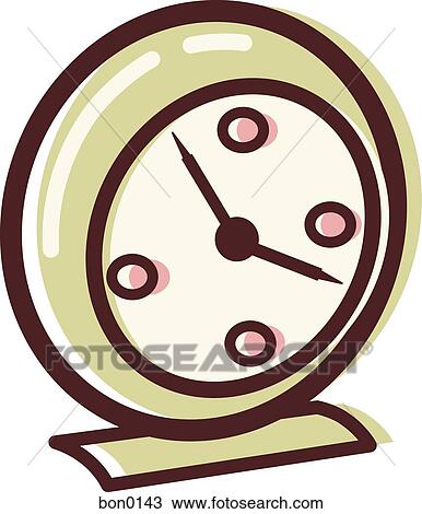 Illustration of an alarm clock View Large Illustration Drawing - Illustration of an alarm clock. Fotosearch