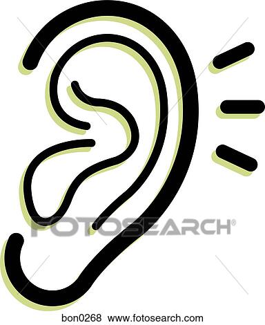 Stock Illustration - Illustration of an ear. Fotosearch
