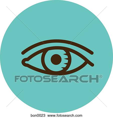 Illustration of an eye on a blue background View Large Illustration Drawing - Illustration of an eye on a blue background. Fotosearch