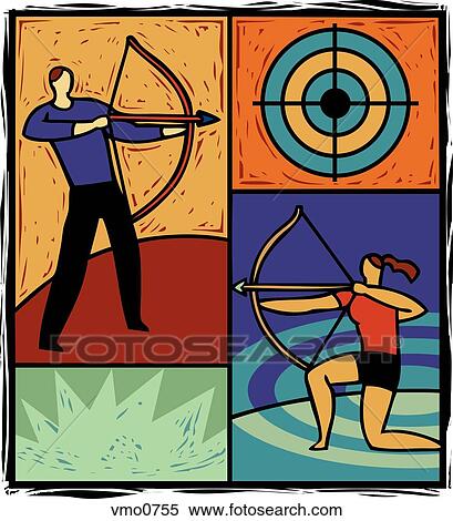 Stock Illustration - Illustration of archery. Fotosearch