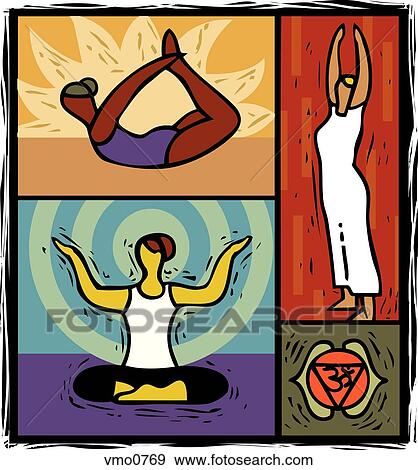 Stock Illustration - illustration of people meditating. Fotosearch