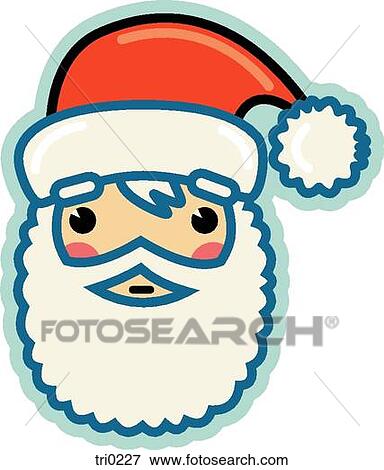 Illustration of santa claus with his red hat View Large Illustration Stock Illustration - Illustration of santa claus with his red hat. Fotosearch