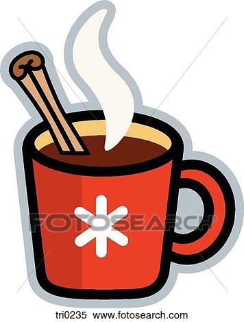 Illustration of steaming apple cider in a red mug with a winter motif View Large Illustration Stock Illustration - Illustration of steaming apple cider in a red mug with a winter motif. Fotosearch