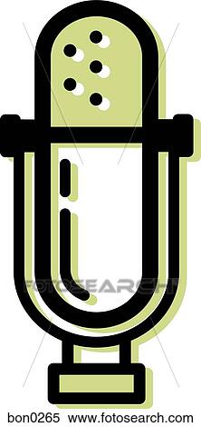 Stock Illustration - Ilustration of a microphone. Fotosearch