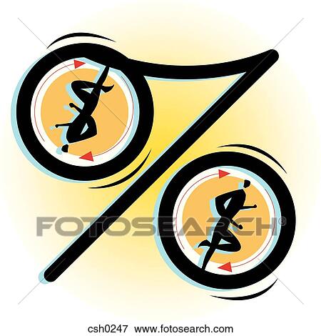 Stock Illustration - Interest rates. Fotosearch