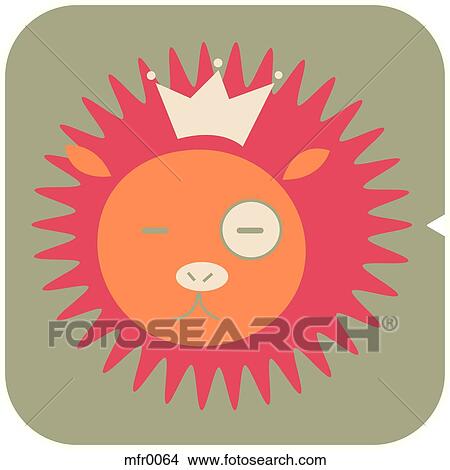 Stock Illustration - Leo icon. Fotosearch