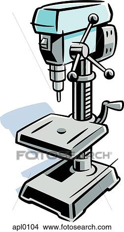 Stock Illustration - Picture of a drill press. Fotosearch