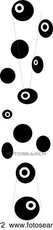 Drawing - Picture of black dots on white background. Fotosearch