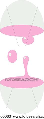 Picture of pink liquid contained in a shell View Large Illustration Drawing - Picture of pink liquid contained in a shell. Fotosearch