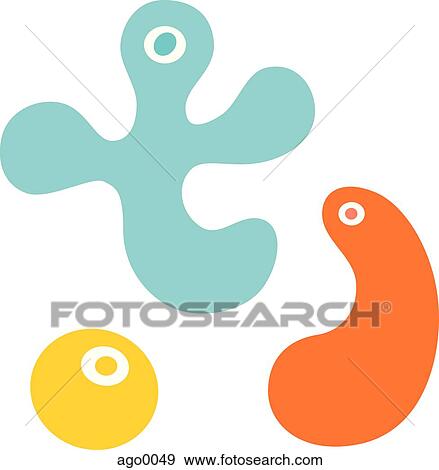 Stock Illustration - Picture of three bright shapes. Fotosearch