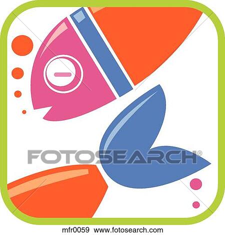 Pisces icon with a green border View Large Illustration Stock Illustration - Pisces icon with a green border. Fotosearch