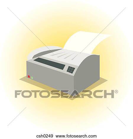 Printer View Large Illustration Stock Illustration - Printer. Fotosearch