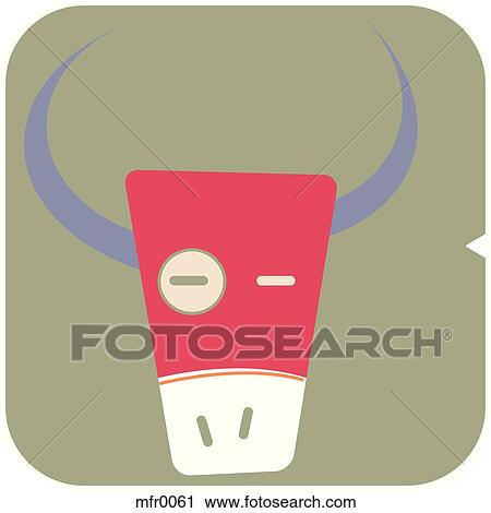 Taurus icon View Large Illustration Clip Art - Taurus icon. Fotosearch