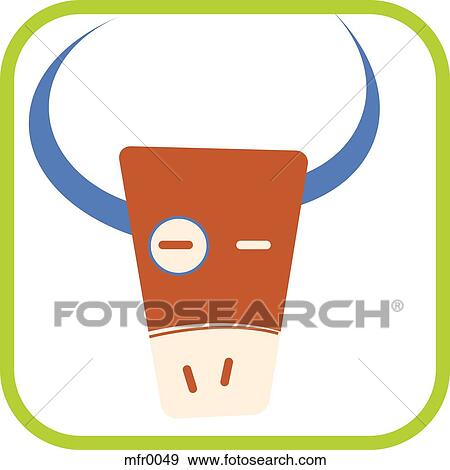 Taurus icon with a green border View Large Illustration Stock Illustration - Taurus icon with a green border. Fotosearch